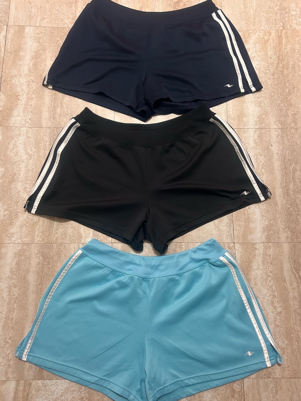 3 pairs of Athletic Works shorts, size 8/10.